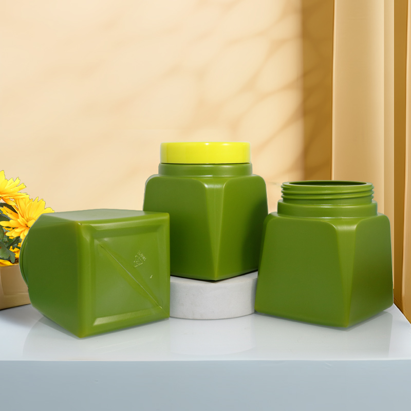 SJE1611 500ml PE矮胖罐 白底实拍