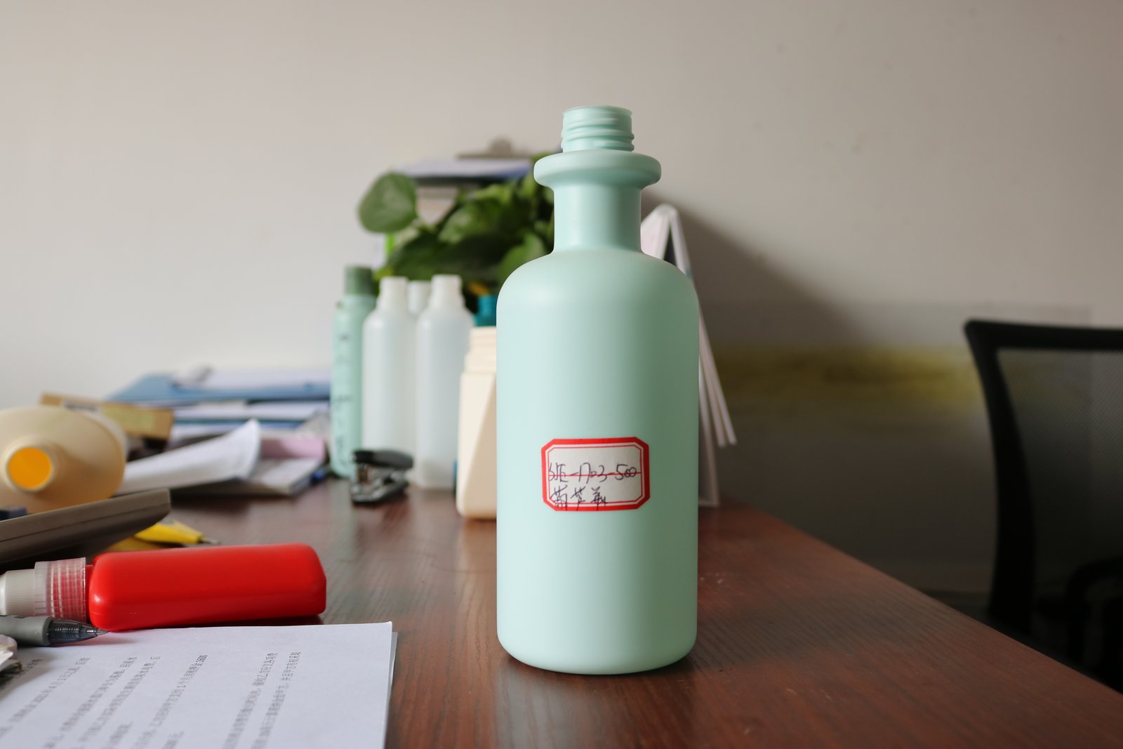 SJE1703 500ml PE矮胖罐 白底实拍